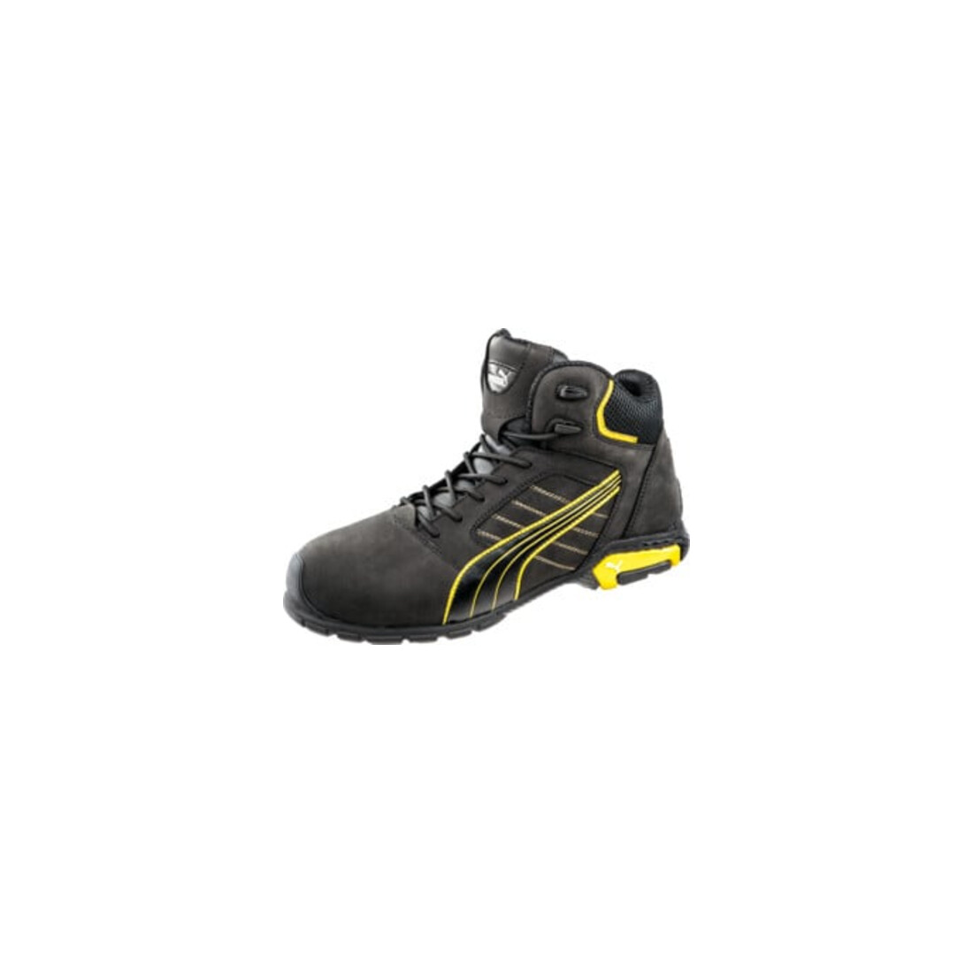 Puma Sicherheitsstiefel Amsterdam Mid, S3 SRC grau/gelb