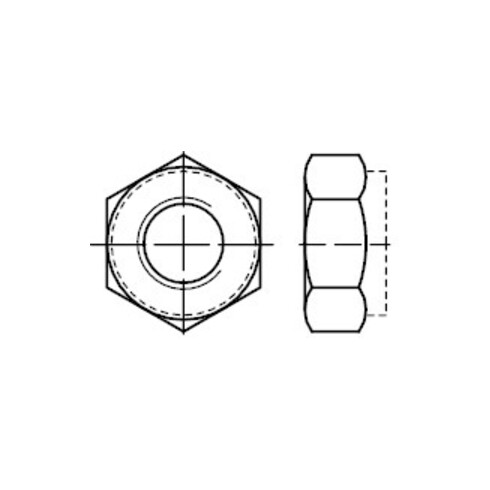 ISO 10513 Sechskantmutter, Klemmteil Metall, Feingewinde, 8 galZn M30x2 HP