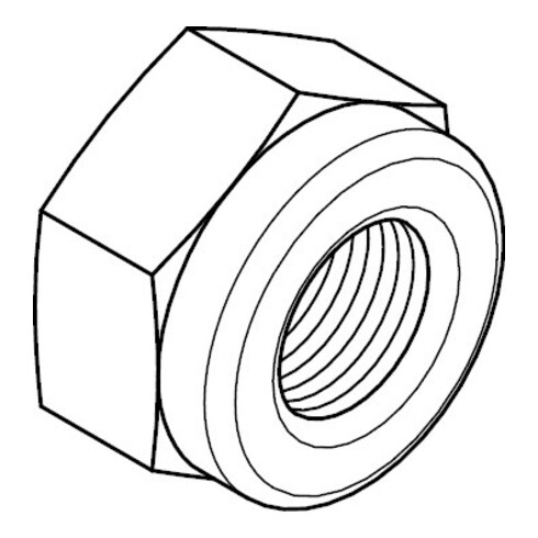 ISO 10513 Sechskantmutter, Klemmteil Metall, Feingewinde, 8 galZn M30x2 HP