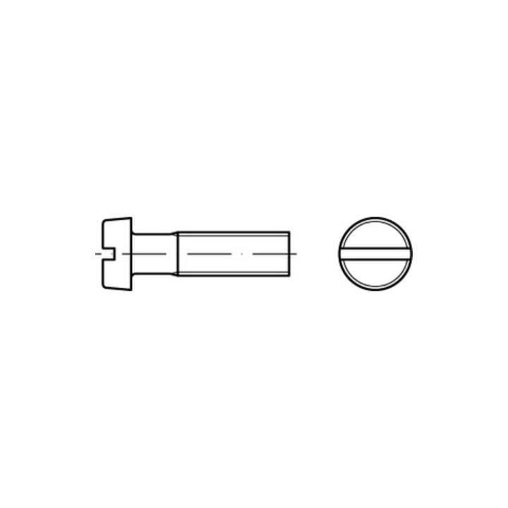 ISO 1207 Zylinderkopfschraube M3x18 Messing blank Schlitz