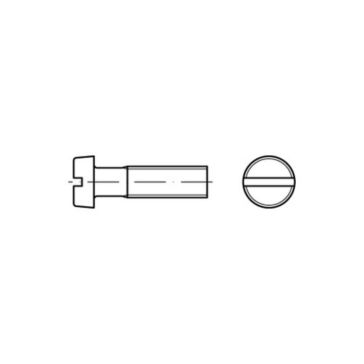 ISO 1207 Zylinderkopfschraube M4x35 Messing blank Schlitz
