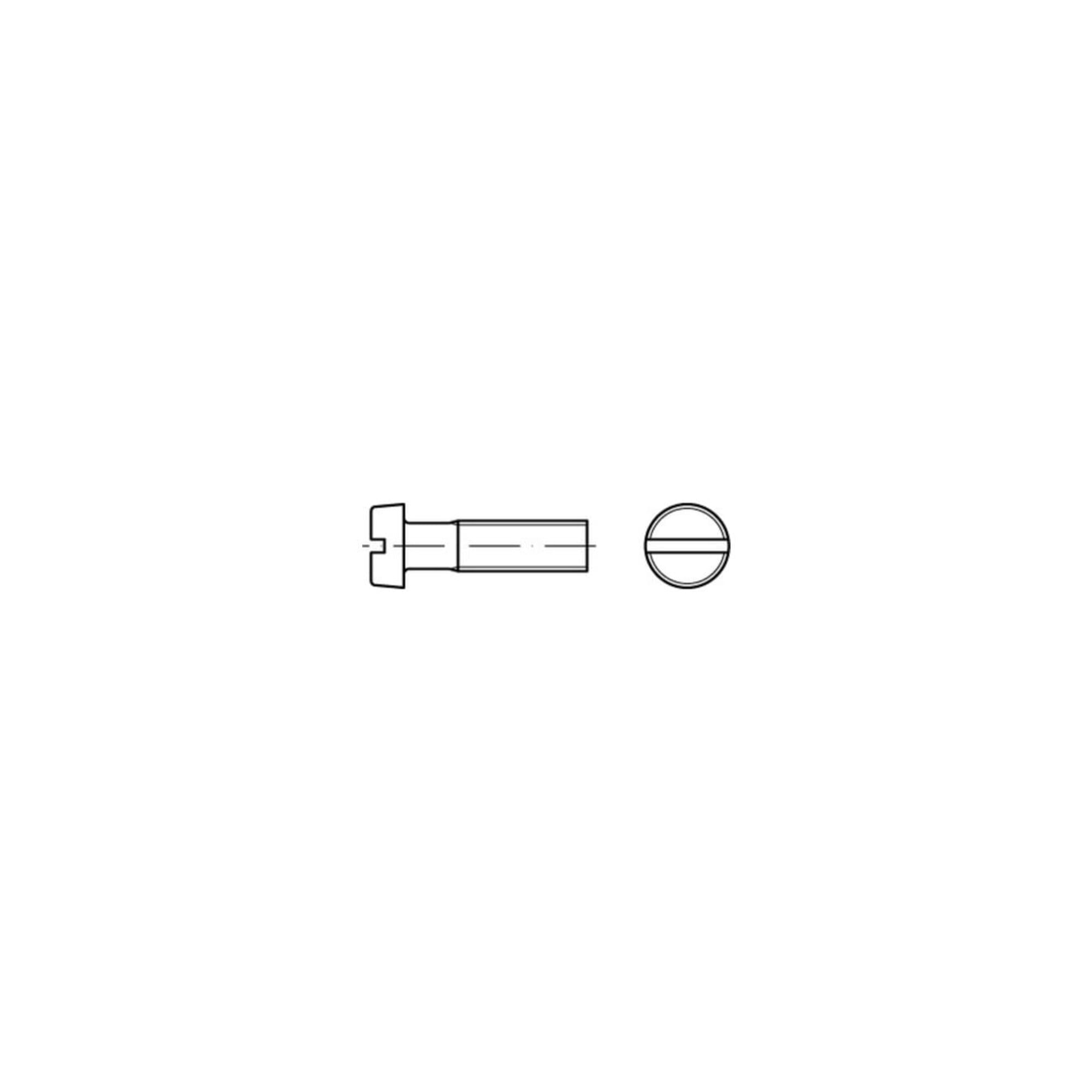 ISO 1207 Zylinderkopfschraube M6x10 Messing vernickelt Schlitz ; Industrial Quality Supplies