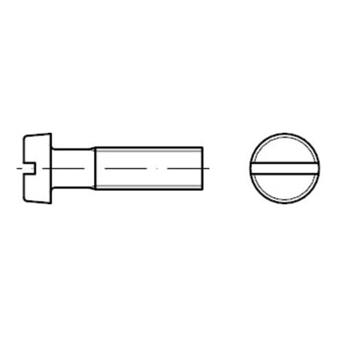 ISO 1207 Zylinderschraube mit Schlitz, 4.8 M4x25 HP