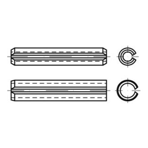 ISO 13337 Spannstifte  Federstahl 10 x 10 S