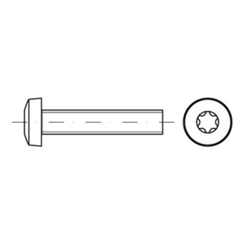 ISO 14583 Flachkopfschraube VG M4x25 Stahl 4.8 galvanisch verzinkt TX