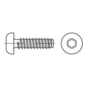 DIN 7981-F/ISO 14585 Linsenkopf-Blechschraube mit Zapfen Innensechsrund (TX), Stahl, galvanisch verzinkt