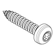 ISO 14585 Vis à tête plate pour tôle Forme C avec empreinte six pans creux, acier inox A2 C ISR 4,8x45 HP-3