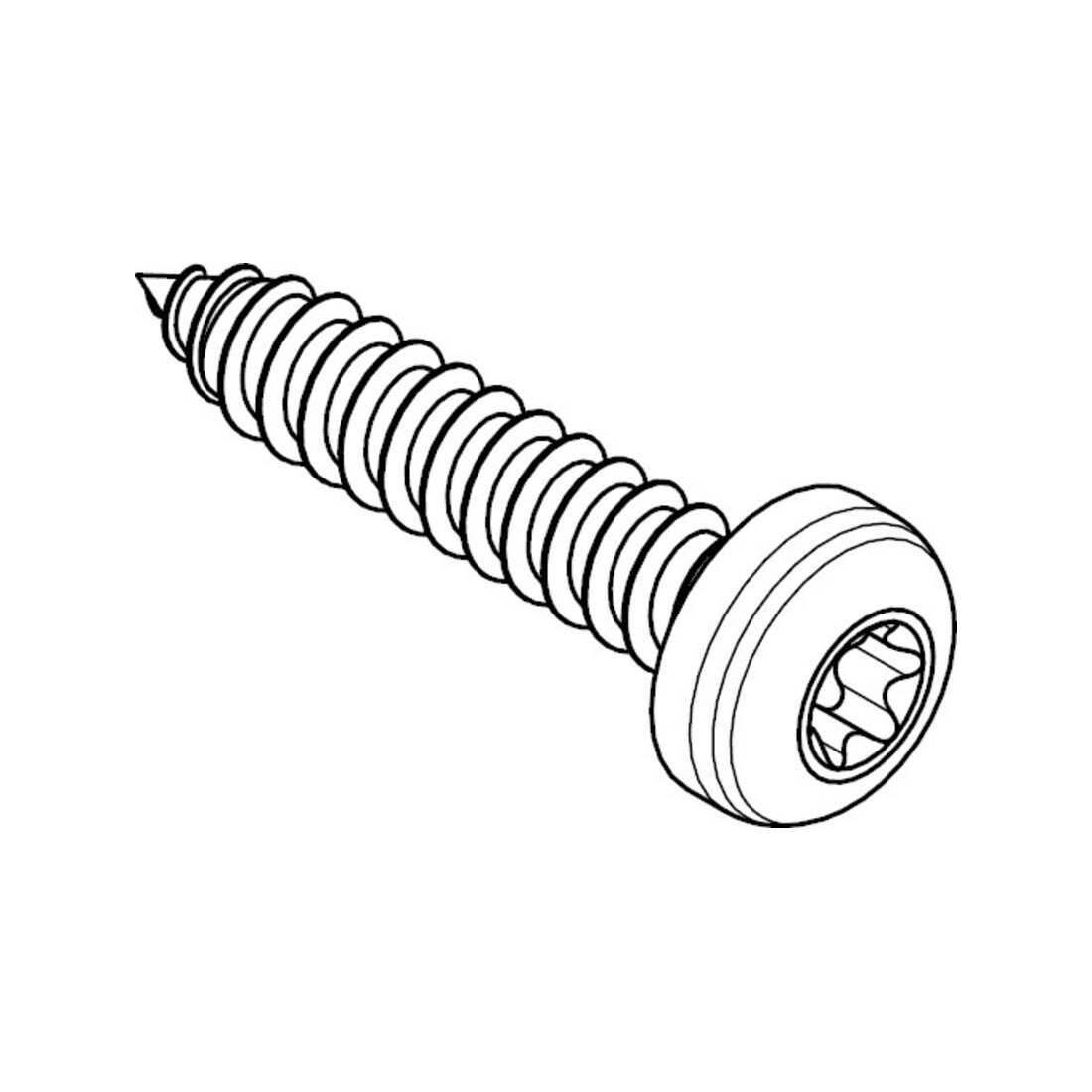 ISO 14585 Vis à tête plate pour tôle Forme C avec empreinte six pans creux, acier inox A2 C ISR 4,8x45 HP