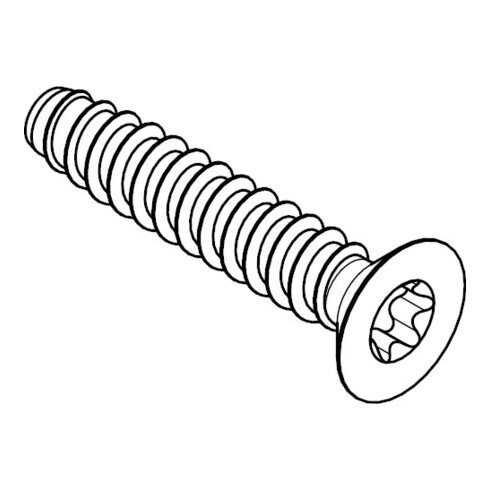 ISO 14586 Senk-Blechschraube Form C mit Innensechsrund, ST galZn F ISR 4,8x90 HP