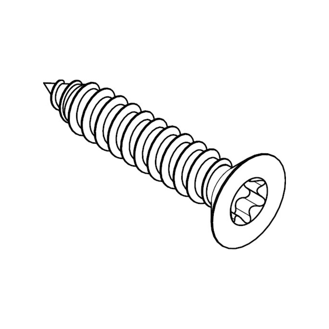 ISO 14586 Vis autoforeuse tête fraisée forme C à six pans creux, inox A2 C ISR 4,2x22 HP