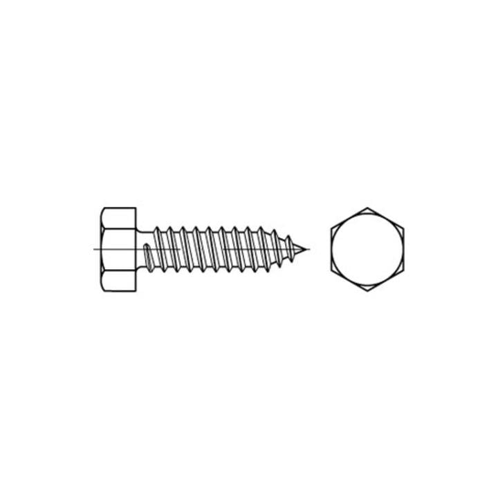 ISO 1479 Form C Sechskant-Blechschraube VG 2,9x9,5 Edelstahl A2 blank m. Spitze