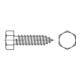 ISO 1479 Form C Sechskant-Blechschraube VG 8x38 Edelstahl A2 blank m. Spitze