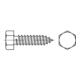 ISO 1479 Form C Sechskant-Blechschraube VG 8x45 Edelstahl A2 blank m. Spitze