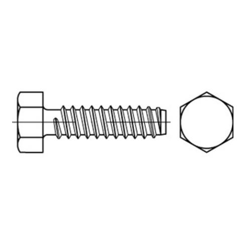 ISO 1479 Form F Sechskant-Blechschraube VG 4,2x13 Stahl galvanisch verzinkt m. Zapfen