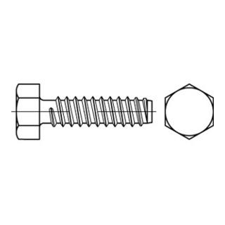 ISO 1479 Form F Sechskant-Blechschraube VG 4,2x19 Stahl galvanisch verzinkt m. Zapfen