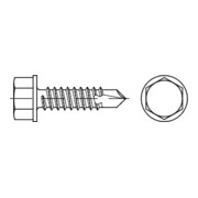 ISO 15480 Bohrschraube K Sechskant-Flanschkopf, Blechschraubengewinde, ST galZn 3,9x22 HP