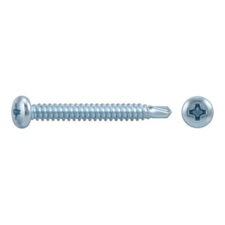 ISO 15481 Flachkopf-Bohrschrauben  Stahl ST 3,9 x 25 -H galvanisch verzinkt gal Zn S
