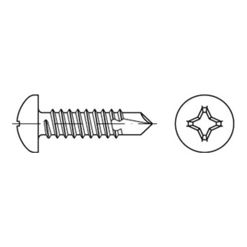 ISO 15481 Flachkopf-Bohrschrauben  Stahl ST 4,2 x 16 -H galvanisch verzinkt gal Zn S