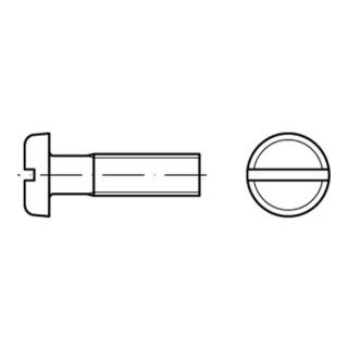 ISO 1580 Flachkopfschraube M3x8 Polyamid blank Schlitz