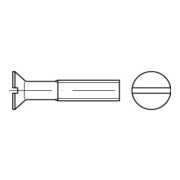 ISO 2009 Senkkopfschraube gedreht M1,4x10 Stahl blank Schlitz