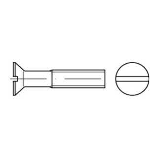 ISO 2009 Senkkopfschraube M3x10 Messing blank Schlitz
