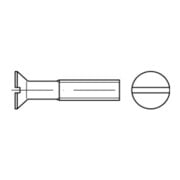 ISO 2009 Senkkopfschraube M3x10 Messing blank Schlitz