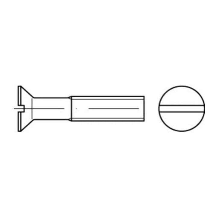 ISO 2009 Senkkopfschraube M3x10 Messing blank Schlitz