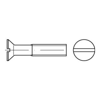 ISO 2009 Senkkopfschraube M6x60 Messing blank Schlitz