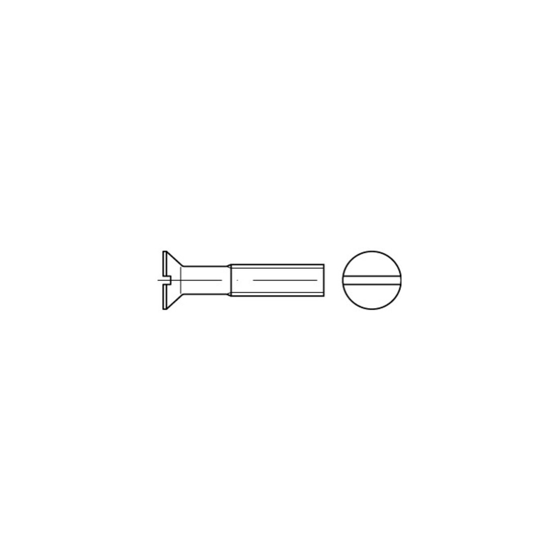 ISO 2009 Senkkopfschraube M8x45 Messing blank Schlitz