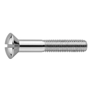 ISO 2010 LinsenSenkkopfschraube M4x40 Messing blank Schlitz