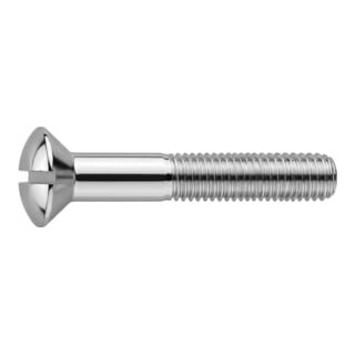 ISO 2010 LinsenSenkkopfschraube M4x5 Messing blank Schlitz