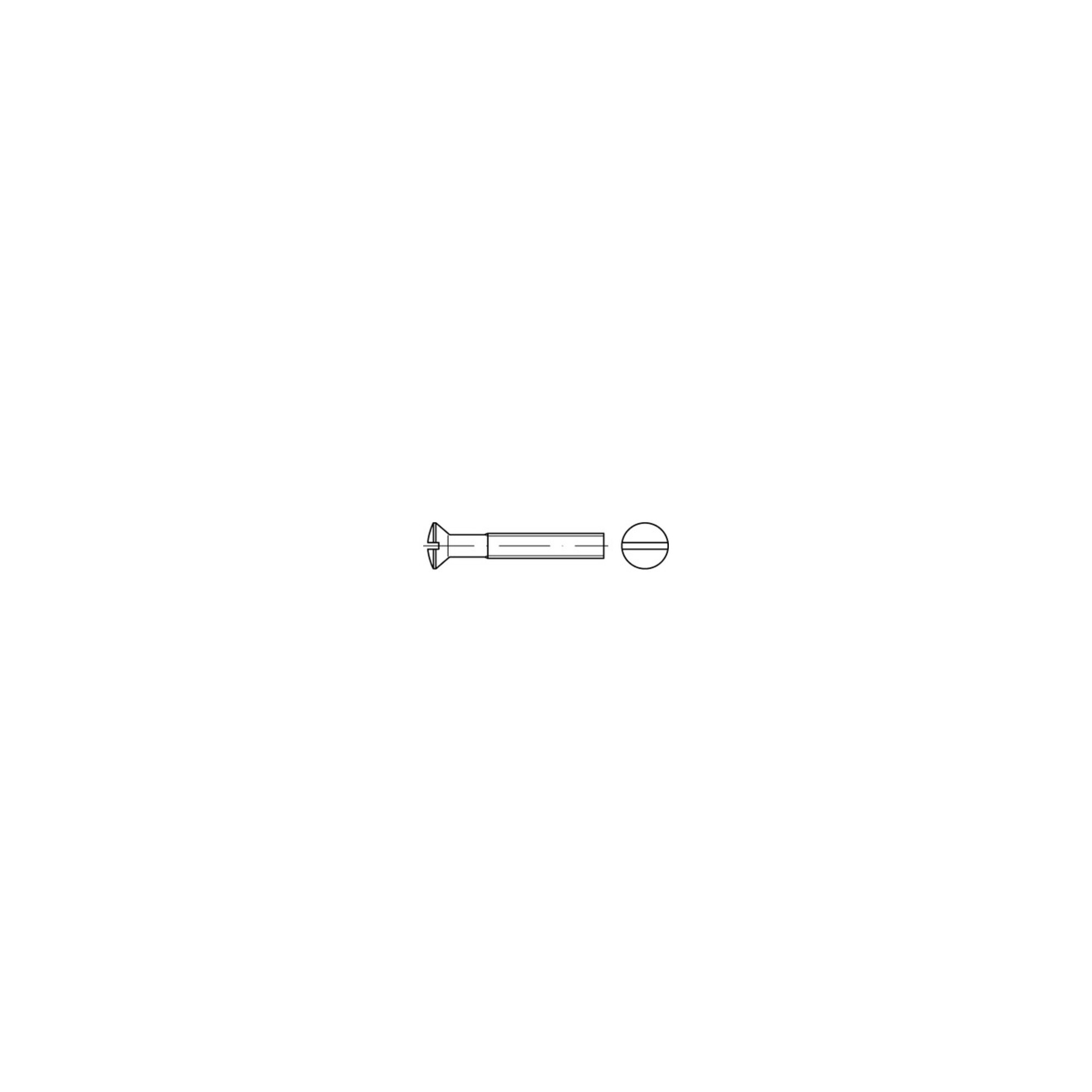ISO 2010 LinsenSenkkopfschraube M4x5 Messing blank Schlitz ; Industrial Quality Supplies