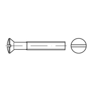 ISO 2010 LinsenSenkkopfschraube M4x50 Messing vernickelt Schlitz