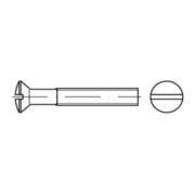 ISO 2010 LinsenSenkkopfschraube M4x50 Messing vernickelt Schlitz