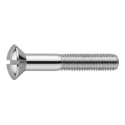 ISO 2010 LinsenSenkkopfschraube M5x100 Messing blank Schlitz-1