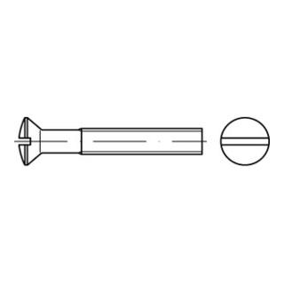 ISO 2010 LinsenSenkkopfschraube M5x100 Messing blank Schlitz