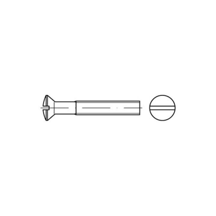 ISO 2010 LinsenSenkkopfschraube M8x50 Edelstahl A2 blank Schlitz