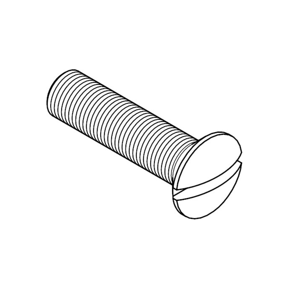 ISO 2010 Linsensenkschraube mit Schlitz, MS galNi M5x50 KP