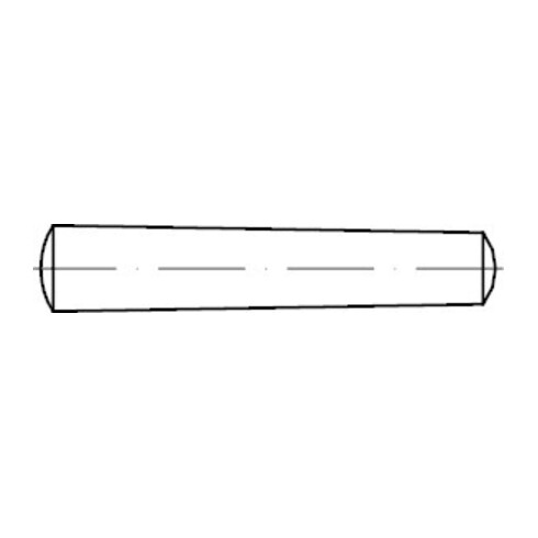 ISO 2339 Kegelstift Form B, gedreht, Kegel 1:50, Edelstahl A1 B 8x80 HP