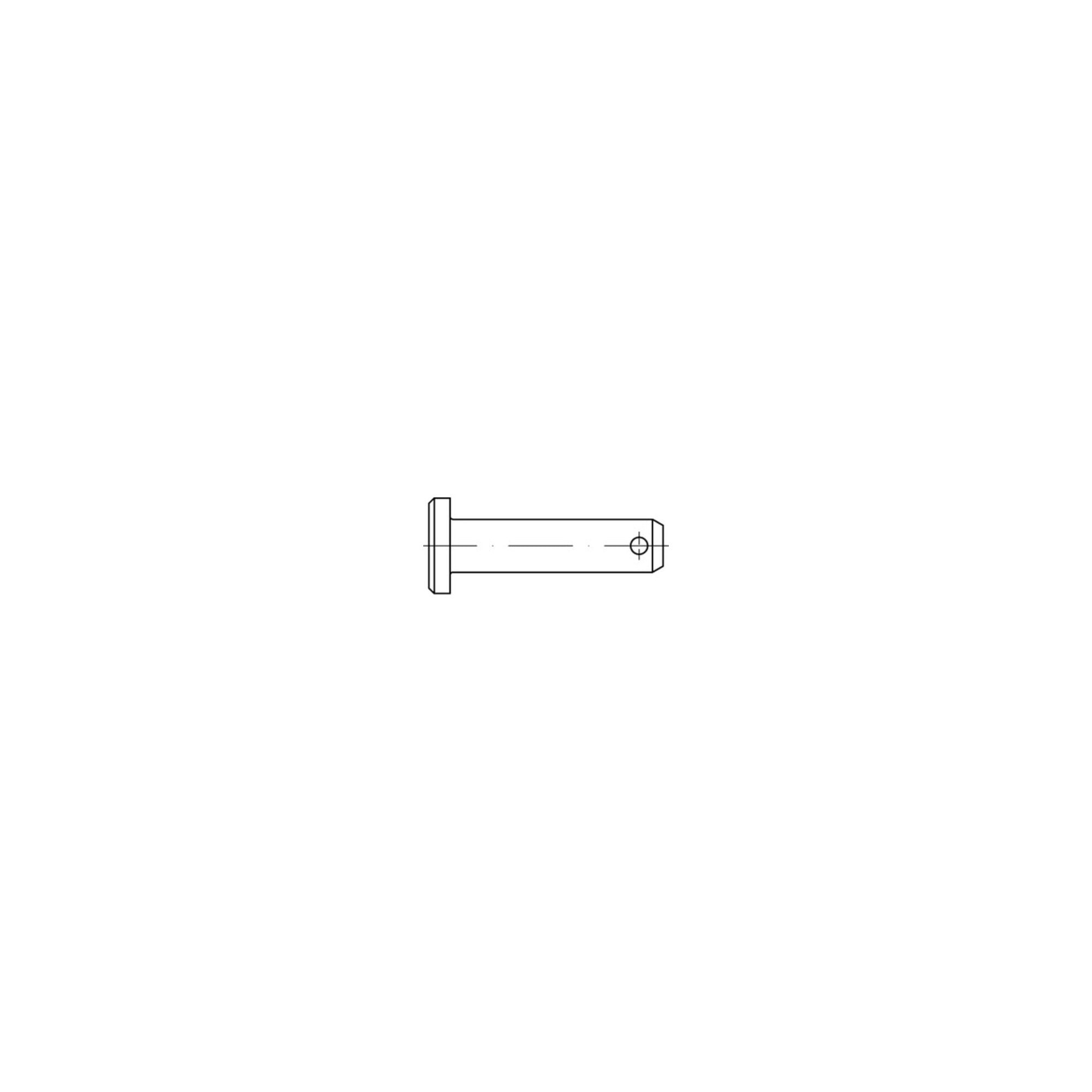 ISO 2341 Bolzen mit Kopf Stahl B 10 h11 x 45 x 40,5 galvanisch verzinkt gal Zn S ; Industrial Quality Supplies