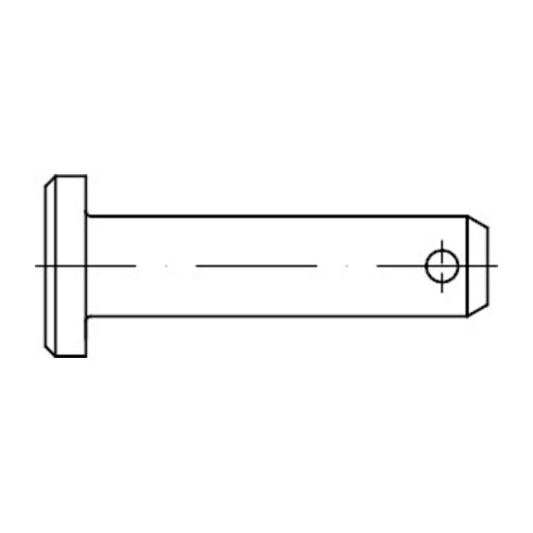 ISO 2341 Goupille à tête, B avec trou, tolérance h=11, selon DIN, ST galZn B8h11x25x21,5 HP