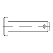 ISO 2341 Splint-Bolzen mit Kopf, B mit Loch, Toleranzfeld h=11, nach DIN, ST galZn B8h11x20x16,5 HP