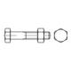 ISO 4014  SB-Schrauben-Garnituren 8.8 CE Mu M 10 x 55 galvanisch verzinkt SB nach EN 15048 gal Zn S-1