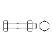 ISO 4014  SB-Schrauben-Garnituren 8.8 CE Mu M 10 x 80 galvanisch verzinkt SB nach EN 15048 gal Zn S