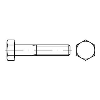 DIN 931 / ISO 4014 Sechskant-Schaftschraube Stahl 8.8 galv. verzinkt dickschichtpassiviert + SL