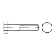 DIN 931 / ISO 4014 Sechskant-Schaftschraube Stahl 8.8  blank