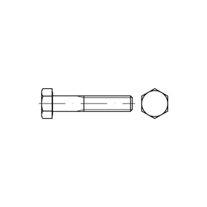 ISO 4014 Sechskant-Schaftschraube M14x200 Edelstahl A2 blank