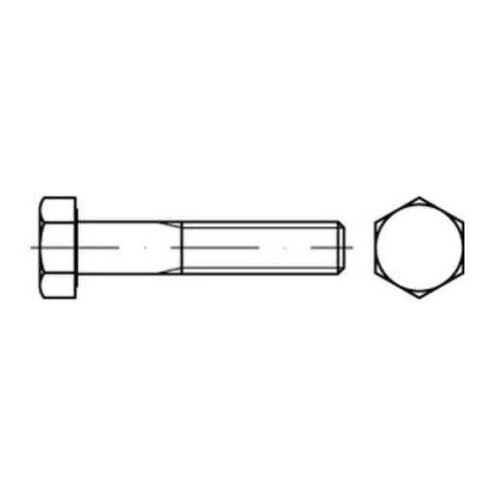 ISO 4014 Sechskant-Schaftschraube M8x55 Edelstahl A2 blank