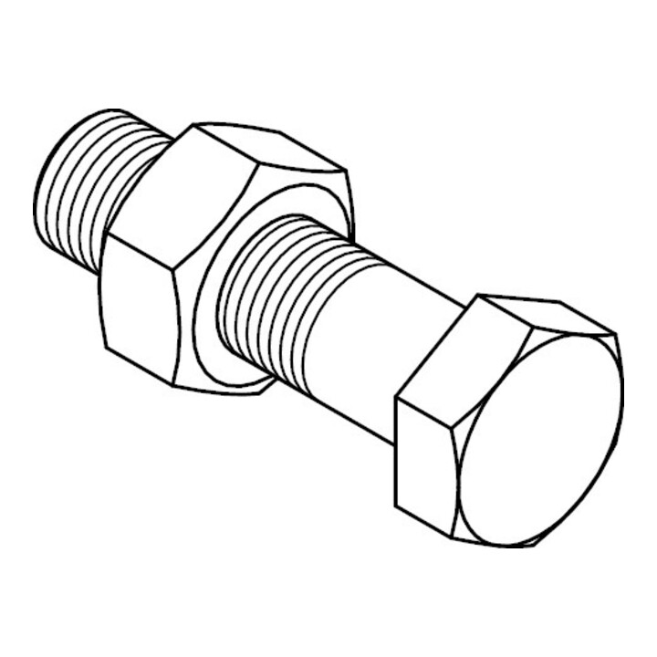 ISO 4014 Sechskantschraube mit Schaft, ISO-Schlüsselweiten, 8.8 galZn SB EN15048 M24x100 HP