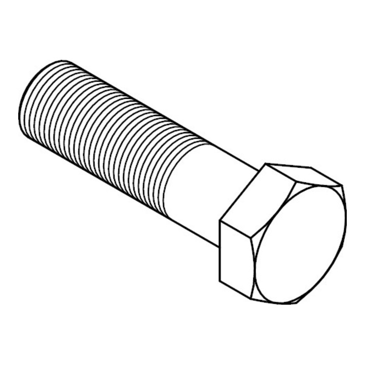 ISO 4014 Sechskantschraube mit Schaft, ISO-Schlüsselweiten, MS M8x50 HP